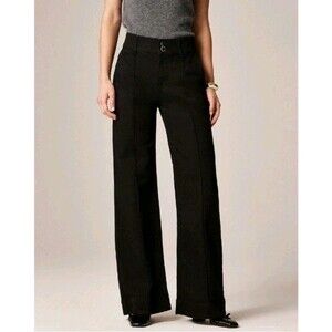 J.CREW Petite Denim Trouser  Jean with Stacked Buttons Black CP284 $158 27P NWT